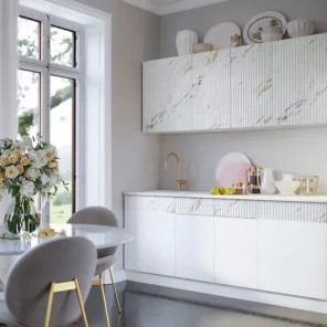 Кухня Оливия 2.0м. Мрамор золото