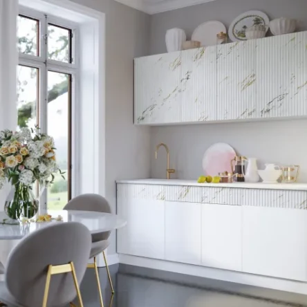 Кухня Оливия 2.0м. Мрамор золото